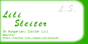 lili sleiter business card